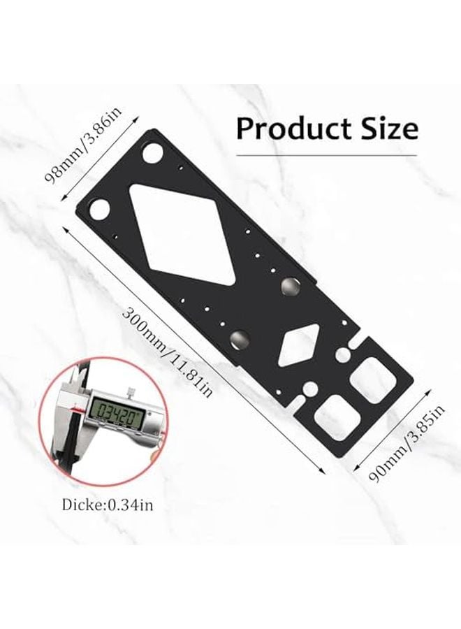 Qivine 340mm Track Saw Guide Rail Square 90 Degree Right Angle with Anti Tip Design Black - Image 3
