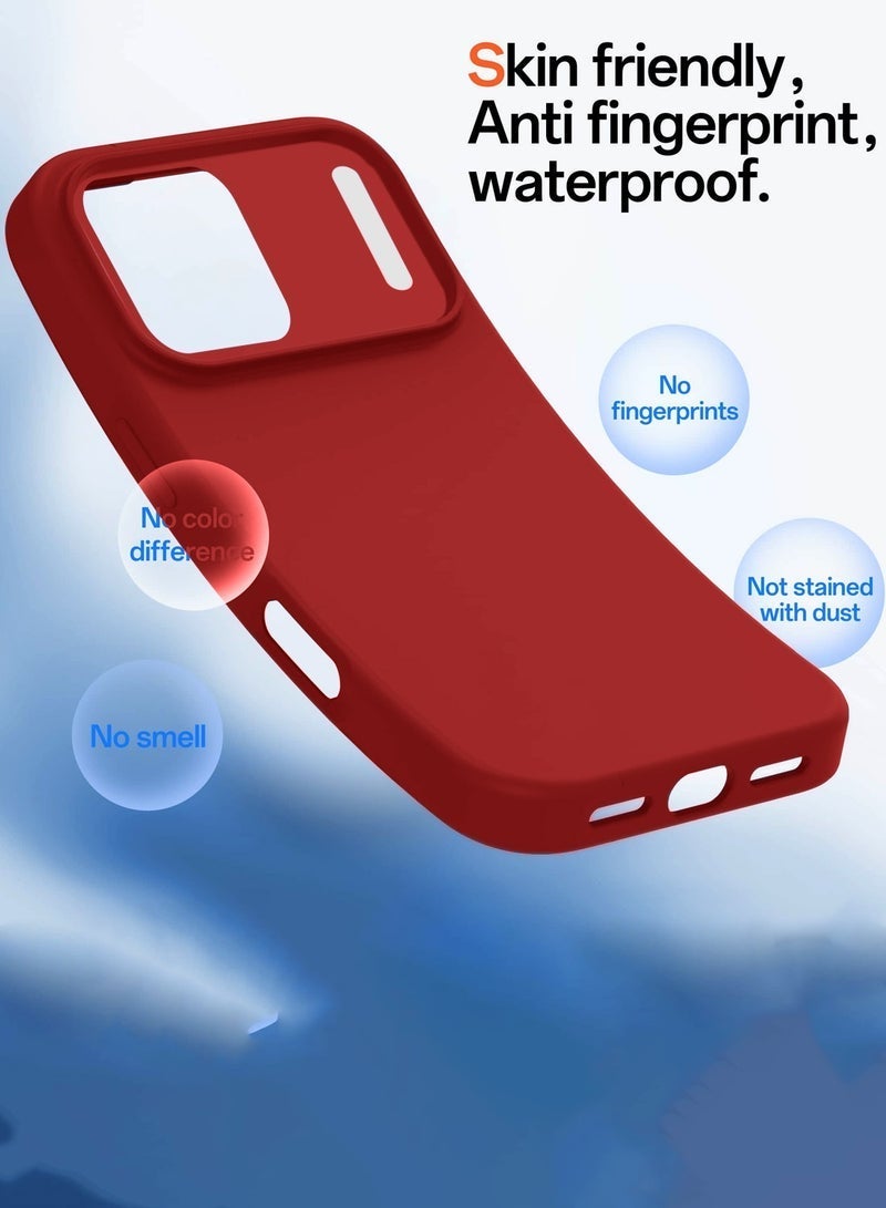 Raxoom Apple iPhone 17 Pro Max 5G 2025 Soft Liquid Silicone Case Cover (Model MCRPSN) in Vibrant Red â€“ Slim, Shock-Absorbent Protective Case with Smooth Matte Finish, Precise Cutouts, Comfortable Grip, and Stylish Design - Image 3