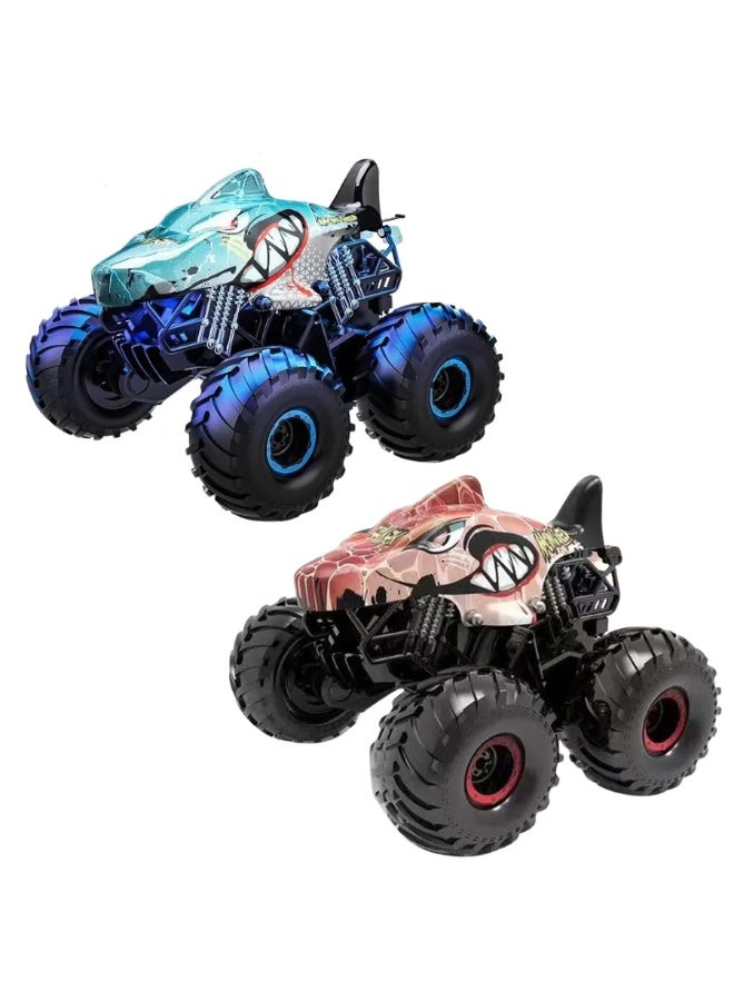 ستيم سيارة حركات بهلوانية واقفة على شكل سمكة قرش تعمل بالتحكم عن بعد مزودة برذاذ من مادة البولي فينيل كلوريد - Image 1