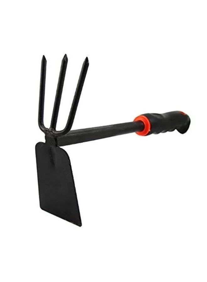 AL RAYAN 2-in-1 Garden Hoe and Cultivator Rake – Heavy Duty Carbon Steel Dual Head Gardening Tool with Ergonomic Comfort Grip for Weeding, Loosening Soil, and Planting. - Image 2