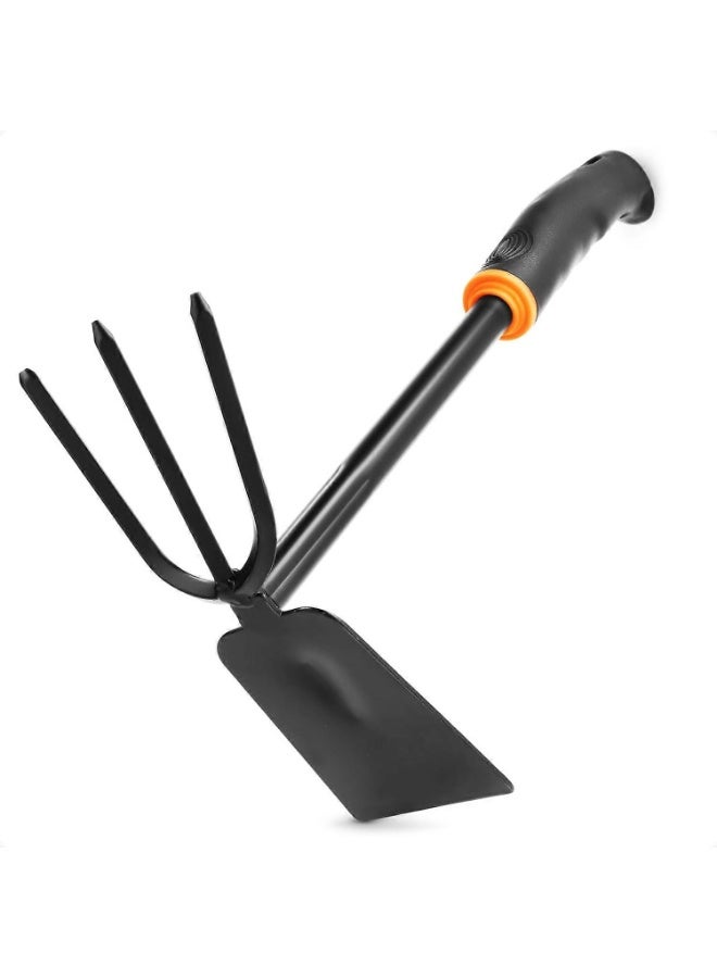 AL RAYAN 2-in-1 Garden Hoe and Cultivator Rake – Heavy Duty Carbon Steel Dual Head Gardening Tool with Ergonomic Comfort Grip for Weeding, Loosening Soil, and Planting. - Image 3
