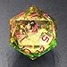 FONVGOGO Liquid Core DND Dice Set for Dungeons and Dragons 7 Piece Sharp Edge Resin DND Dice with Cardborad Box Role Playing Polyhedral D and D RPG Dice D20 D12 D10 D8 D6 D4Liquid Yellow and Green - Image 2