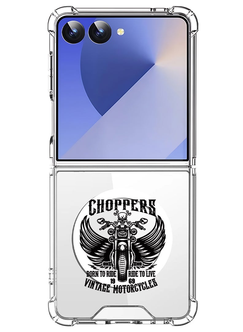 Theodor Magnetic Case for Samsung Galaxy Z Flip 7 Compatible with MagSafe Wireless Charging, Shockproof Phone Bumper Cover Choppers - Image 1