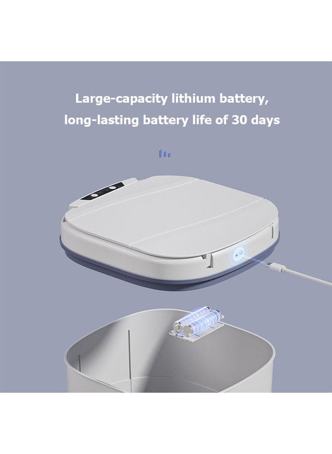 Touch Free Trash Can,Automatic Bathroom Trash Can, Touchless Motion Sensor Garbage Can with Lid, Waste Bins Bathroom Intelligent/Smart Sensor Trash Can Electronic Automatic Sensor Dustbin Toilet Waterproof Trash Bin for Kitchen Bathroom Garbage  (14L, white)
