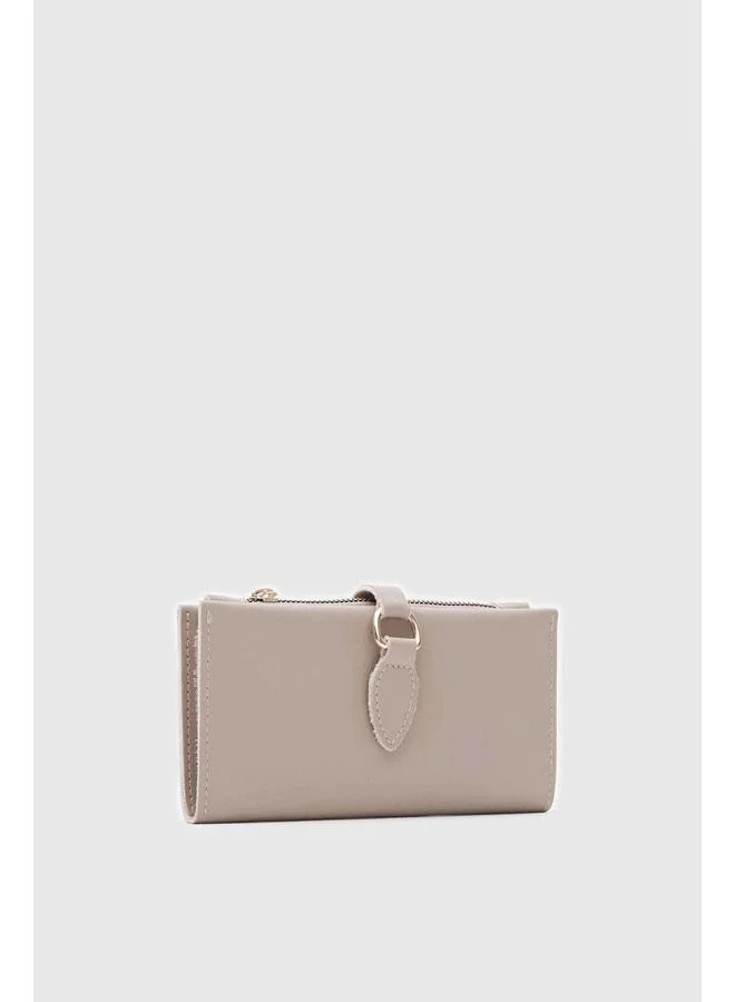 Shule Bags  Beige Maxi Snap-Closure Women's Wallet for Women | Best Price UAE