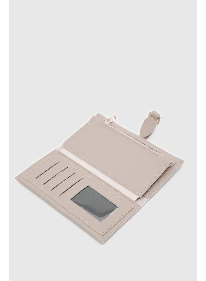 Shule Bags  Beige Maxi Snap-Closure Women's Wallet for Women | Best Price UAE