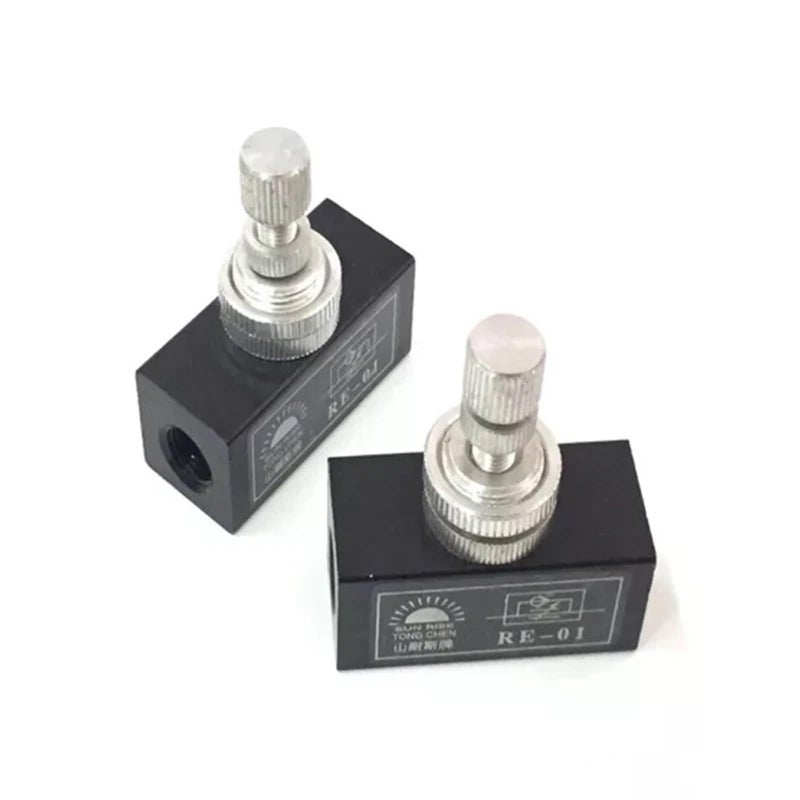 صمام خنق التحكم في سرعة تدفق الهواء الهوائي BSPT RE 03 1 8 1 4 3 8 1 2 بوصة - Image 4
