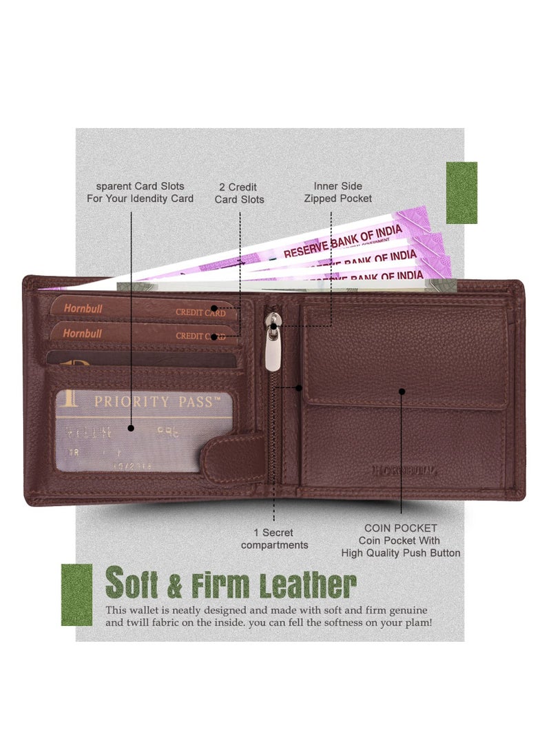 HORNBULL Wallet for Men | Brown Wallet and Belt Gift Hamper for Men | Leather Wallets for Men | Men’s Combo Gift Set - Image 3