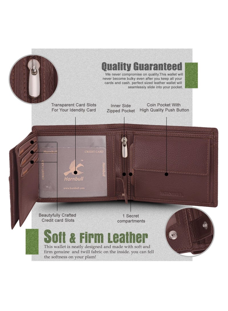 HORNBULL Wallet for Men | Brown Wallet and Belt Gift Hamper for Men | Leather Wallets for Men | Men’s Combo Gift Set - Image 5
