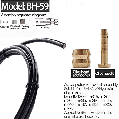 YBEKI 2500mm Kevlar Teflon Hydraulic Disc Brake Hose Kit with Brass Fittings – Compatible with Shimano BH59/BH90, SRAM, Magura - Image 3