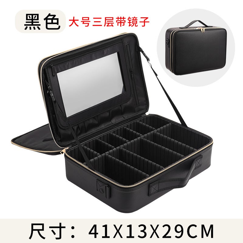 Cosmetic Bag Large Capacity Portable Makeup Artist Professional Makeup Bag High Beauty Value Travel Cosmetic Storage Bag - Image 1