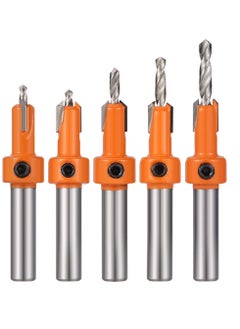 Y&D 5 Pcs HSS Countersink Drill Bit Set, Woodworking Chamfer Screws Hole Drills for Wood Drilling, Plastic, Drilling Holes（2.8mm, 3mm, 3.2mm, 3.5mm, 4mm）Drill Tools & Accessories  - Image 1