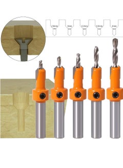 Y&D 5 Pcs HSS Countersink Drill Bit Set, Woodworking Chamfer Screws Hole Drills for Wood Drilling, Plastic, Drilling Holes（2.8mm, 3mm, 3.2mm, 3.5mm, 4mm）Drill Tools & Accessories  - Image 2
