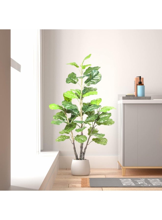 شجرة تين كمان اصطناعية مع وعاء، ارتفاع 3 أقدام - Image 2