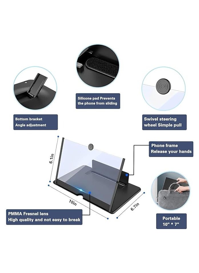 PROMASS Promass 16" Screen Magnifier for Smartphone 3D HD Mobile Phone Screen Magnifier Video Expandable HD Screen Foldable for Watching Movies Videos, Playing Games, for All Smartphones  - Image 2