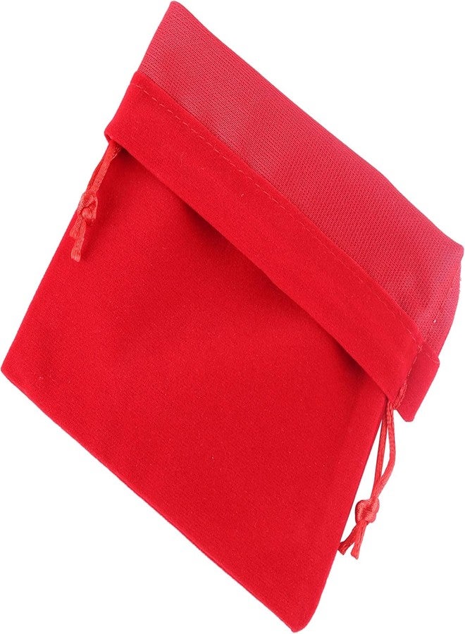 Birdbrid Red Velvet Potli Bags 3x5 Inch | Soft Drawstring Gift Pouches for Shagun, Wedding Return Gift, Coins, Jewelry & Party Favors | Pack of 6 - Image 5