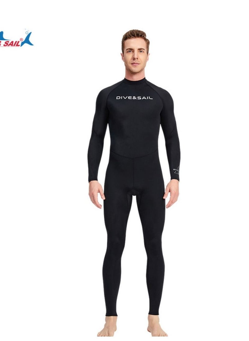 DIVE & SAIL Thin Men's Fast Drying Swimming Diving Suits With Anti Jellyfish Surfing Effect Black  - Image 1