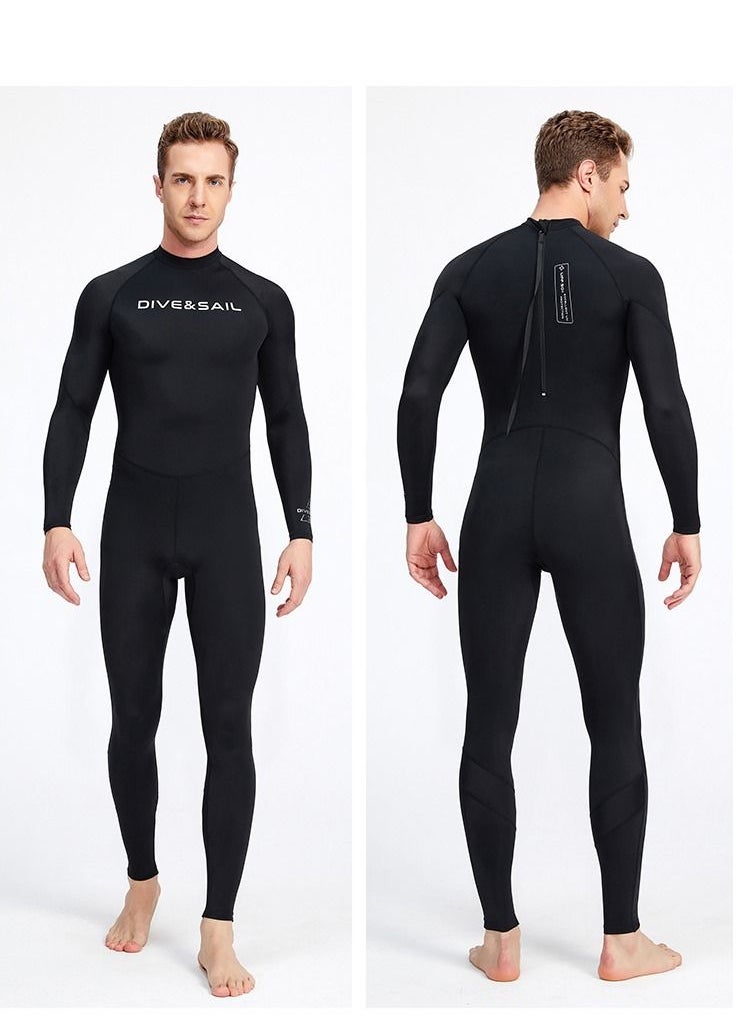 DIVE & SAIL Thin Men's Fast Drying Swimming Diving Suits With Anti Jellyfish Surfing Effect Black  - Image 2