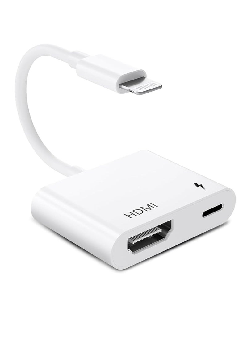 Generic - HDMI Adapter for iPhone to TV – 1080p HD Digital AV Adapter, No Power Needed, Plug and Play, Compatible with iPhone 14/13/12/11/X/8, iPad to HDTV, Projector, Monitor - Image 1