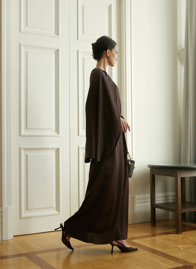 Lichi  Maxi dress with matching cape for Women | Best Price UAE