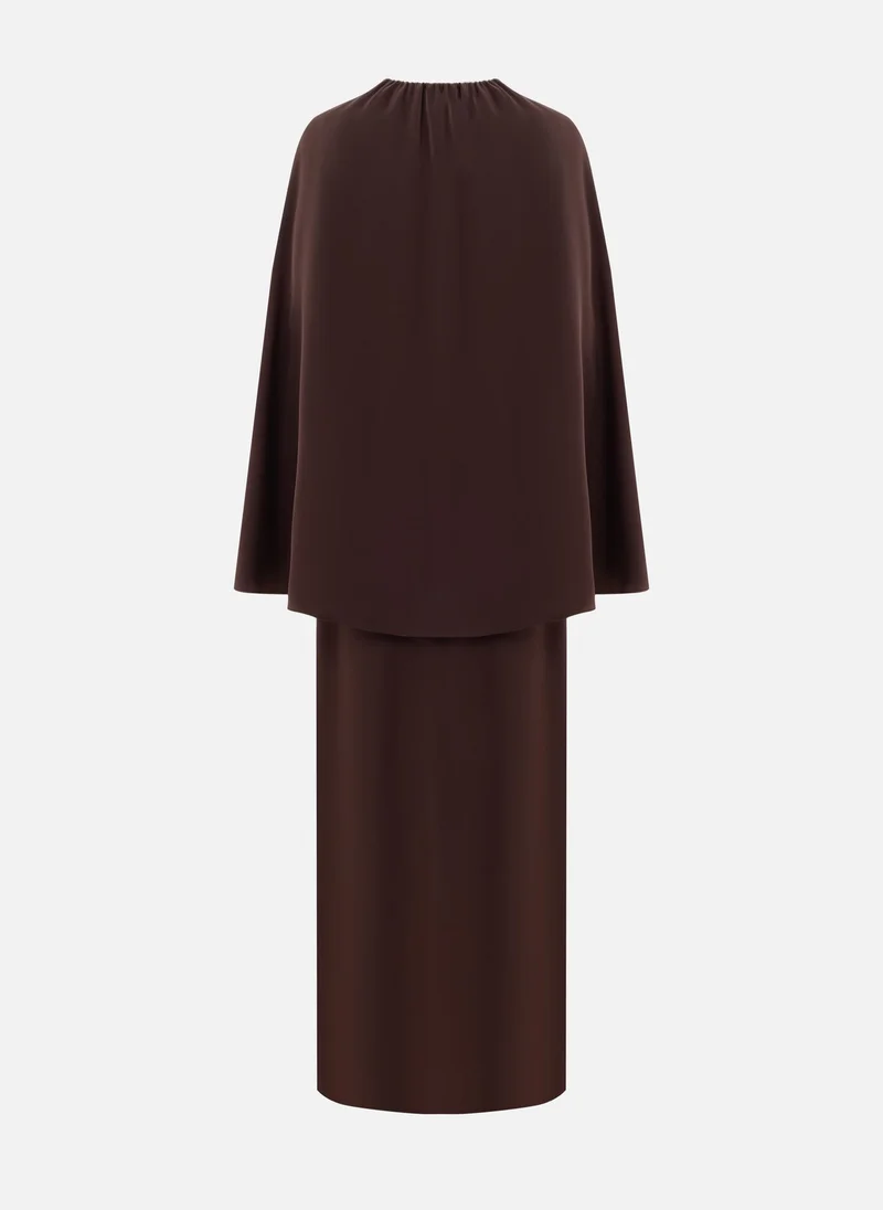 Lichi  Maxi dress with matching cape for Women | Best Price UAE