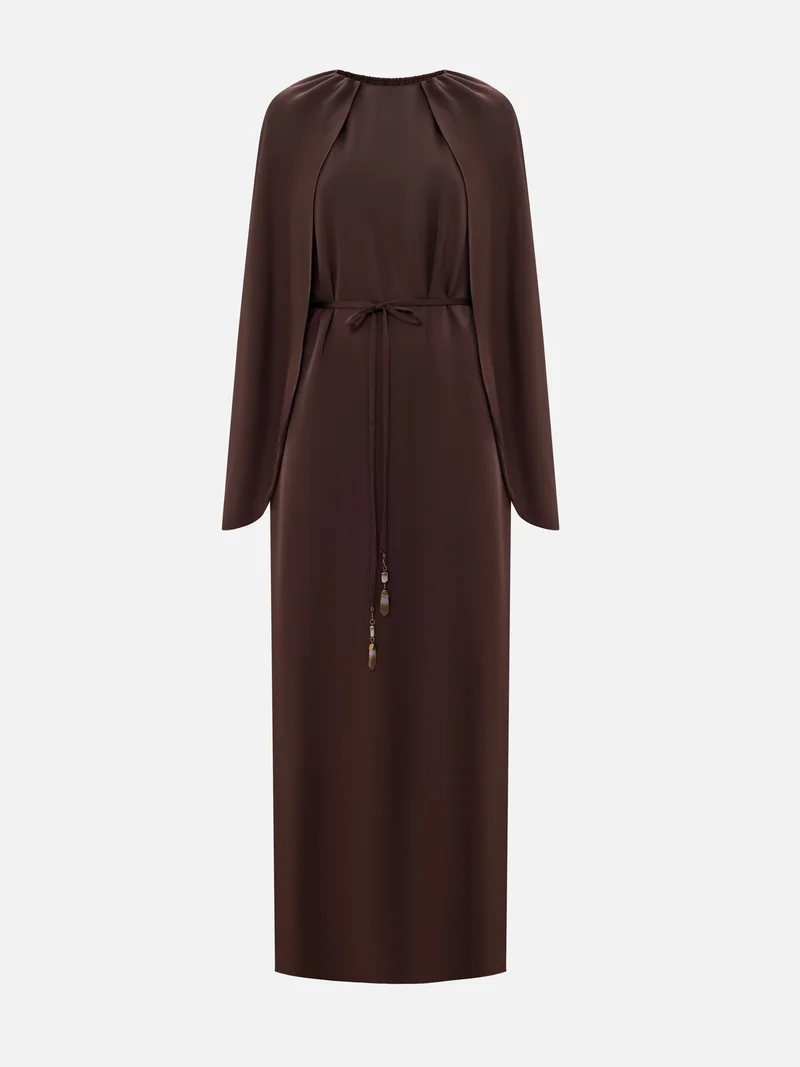 Lichi Maxi dress with matching cape