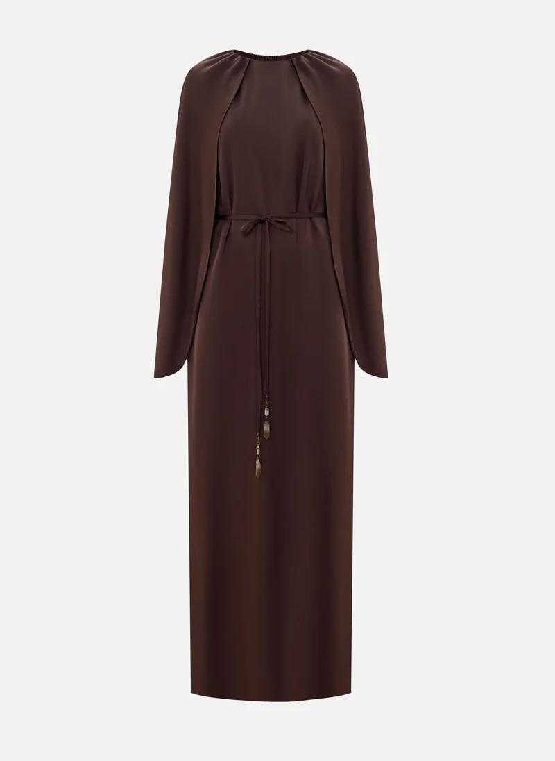 Lichi Maxi dress with matching cape