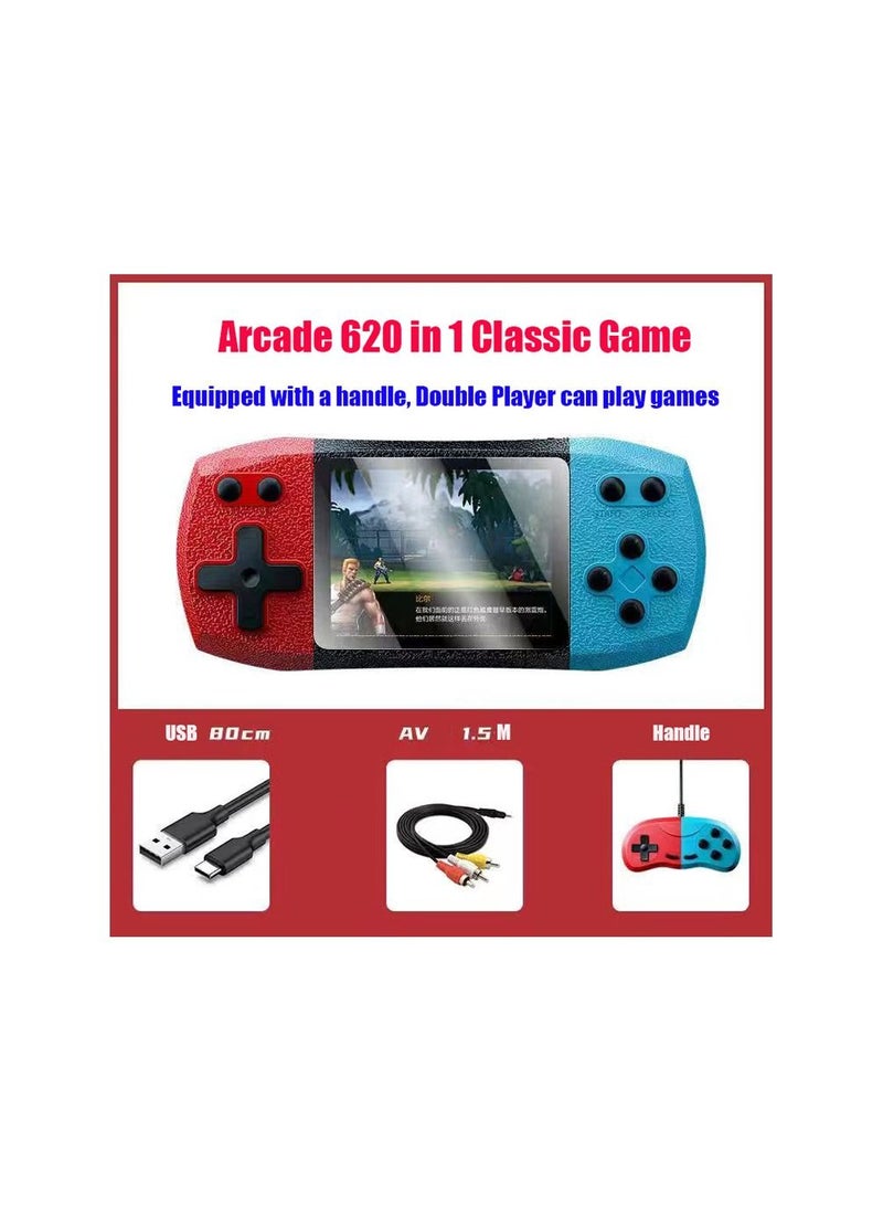 1-Piece Double Player Retro Handheld Video Game Console，Arcade 620 in 1 Classic Game Hand-Held Gaming Device Best Gifts - Image 2