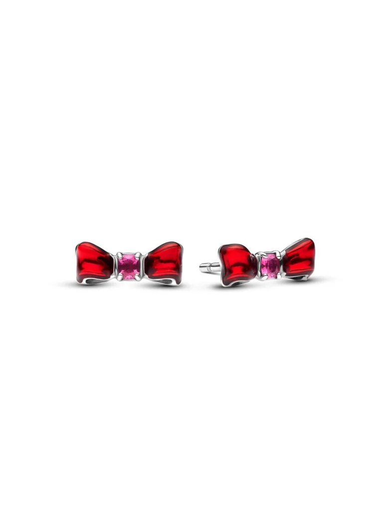 باندورا Disney Snow White Bow Stud Earrings