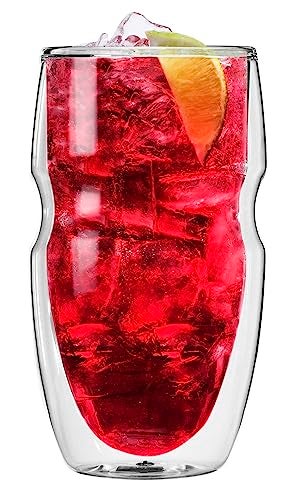 Ozeri Serafino Double Wall Insulated Iced Tea and Coffee Glasses, 16-Ounce, Set of 6 - Image 5