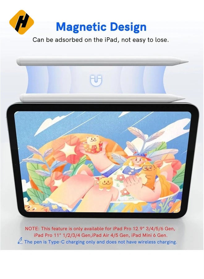 HuHa Stylus Pen for iPad 2018 2024  NTHJOYS for Apple iPad Pencil with Palm Rejection Magnetic Tilt Sensitivity Work for iPad Pro 11"/12.9" iPad Mini 5/6 iPad Air 3/4/5 iPad 6/7/8/9/10  - Image 4