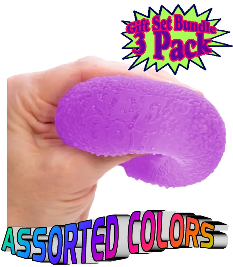 ماتي محطة الألعاب schylling Needoh gumdrop ... Groovy Glob! Squishy Squeezy ظهر الإجهاد الإجهاد المملوءة باقة مجموعة هدايا كاملة مع حقيبة التخزين - 3 حزمة (ألوان متنوعة) - Image 4