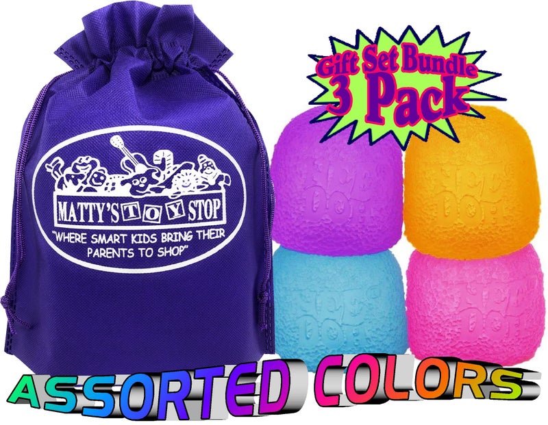 ماتي محطة الألعاب schylling Needoh gumdrop ... Groovy Glob! Squishy Squeezy ظهر الإجهاد الإجهاد المملوءة باقة مجموعة هدايا كاملة مع حقيبة التخزين - 3 حزمة (ألوان متنوعة) - Image 3