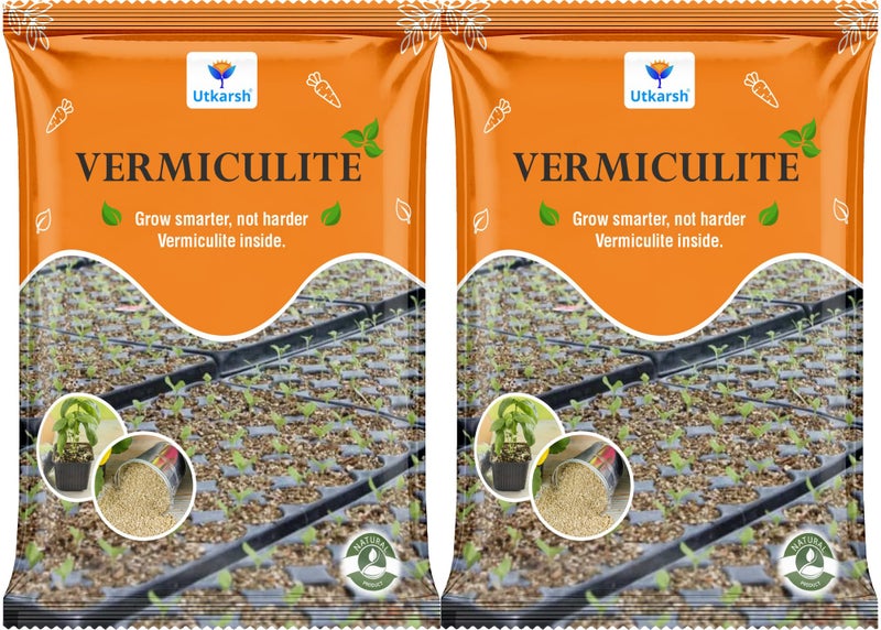 Utkarsh Vermiculite for Plants Growth, Home Terrace Garden, Horticulture & Hydroponics 100% Natural, Organic Potting Soil Mix Additive & Nutrient Absorption - (1.8 Kg; Pack of 2 of 900 gm) - Image 1