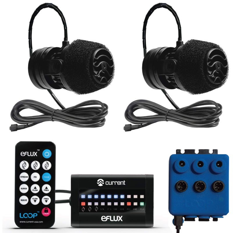 CURRENT Dual eFlux Aquarium Wave Pumps 2100gph Includes 2 Wave Maker Water Circulation Pumps for Freshwater and Saltwater Fish Tanks Multiple Adjustable Flow Modes Wireless Remote Control - Image 2