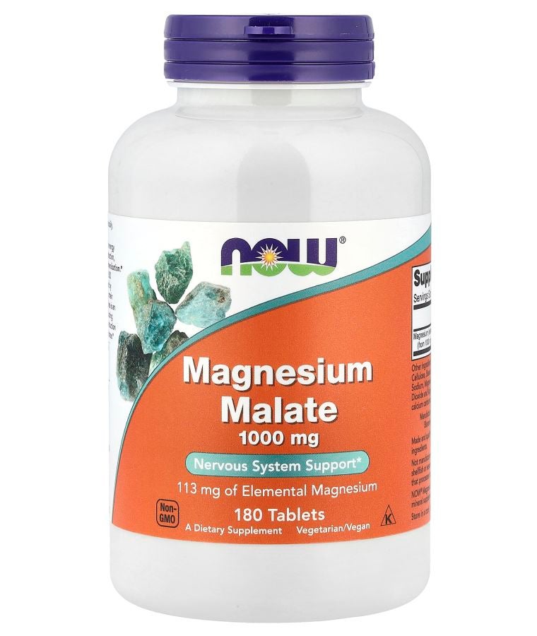 now Magnesium Malate 1000 mg 180 Tablets