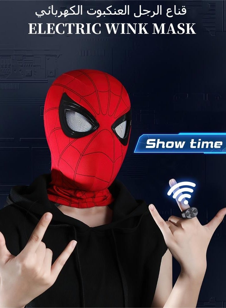 Wish Ring Remote Control Can Open And Close Eyes Super Hero Spiderman (Advanced Electric Model) Helmet Mask - Image 1