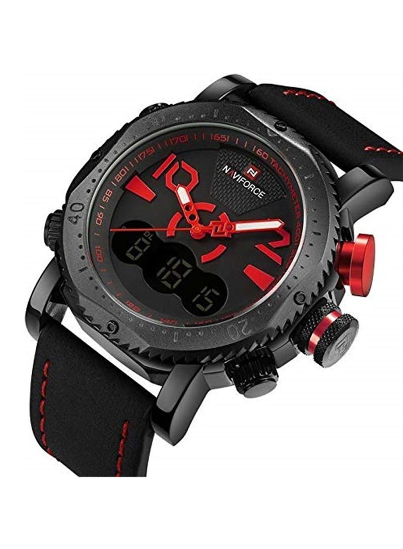 نافيفورس نافي فورس ساعة عملية كاجوال للرجال انالوج بعقارب جلد - Image 2