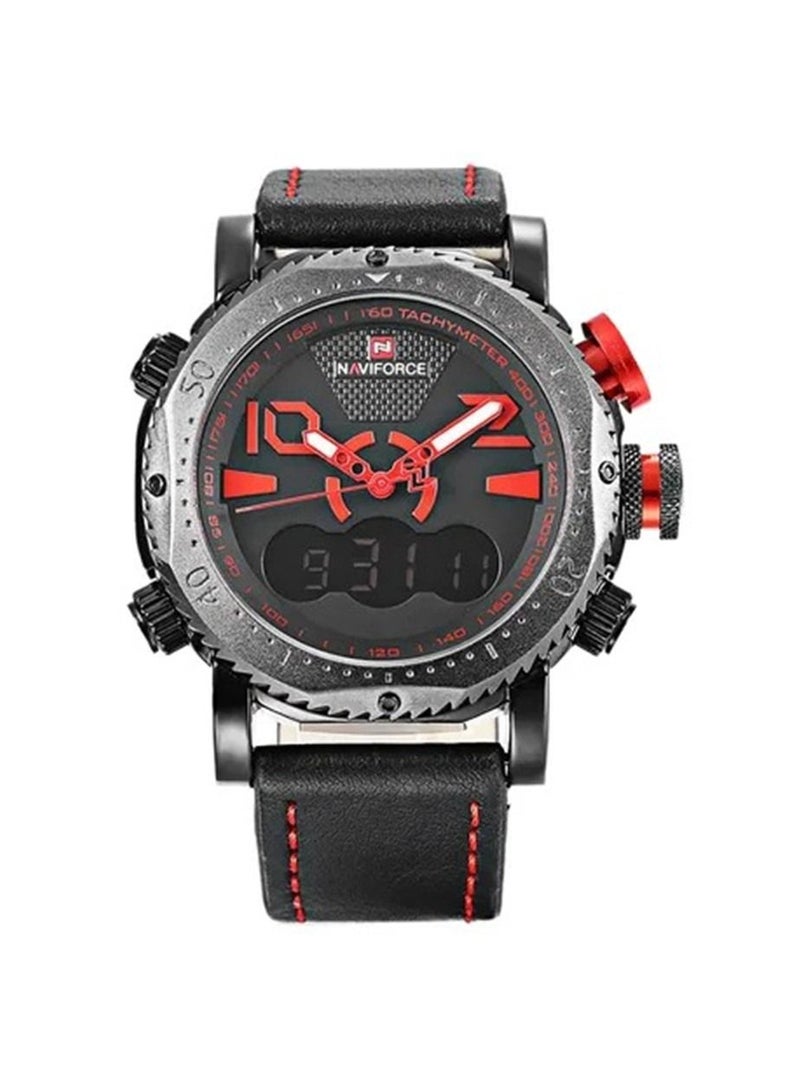 نافيفورس نافي فورس ساعة عملية كاجوال للرجال انالوج بعقارب جلد - Image 1