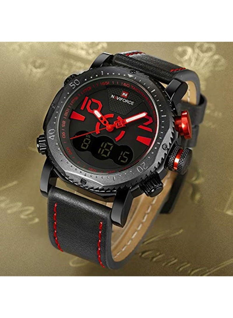 نافيفورس نافي فورس ساعة عملية كاجوال للرجال انالوج بعقارب جلد - Image 3