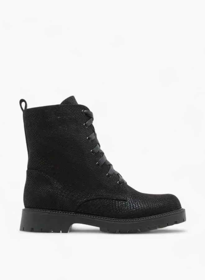 Celeste Women's Textured High Shaft Boots with Zip Closure