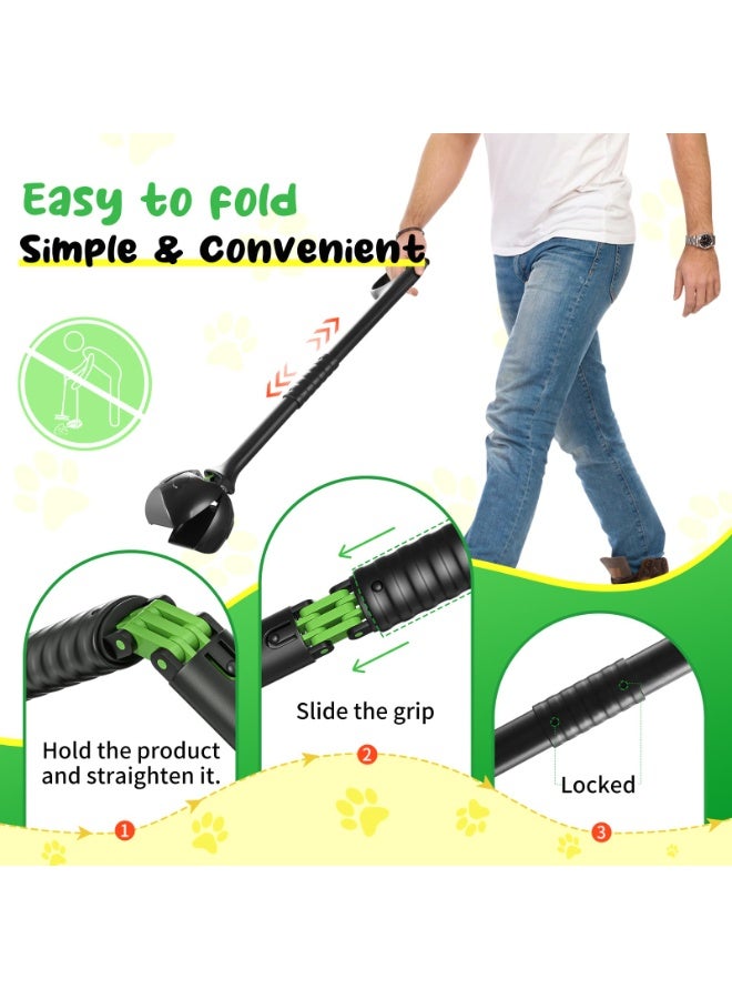 بواو مزبلة الكلب بواو مقاس 27.5 بوصة، مزبلة للكلاب الكبيرة والمتوسطة والصغيرة، عملية سهلة بيد واحدة، لا مزيد من الانحناء، مادة عالية القوة، مناسبة للفناء والرمل والعشب والحصى - Image 4