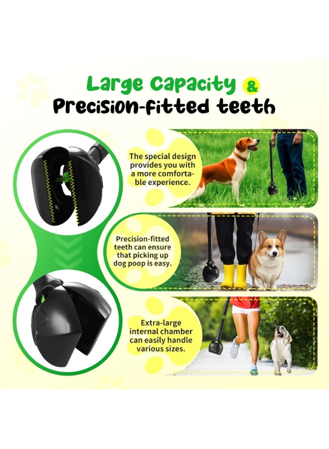 بواو مزبلة الكلب بواو مقاس 27.5 بوصة، مزبلة للكلاب الكبيرة والمتوسطة والصغيرة، عملية سهلة بيد واحدة، لا مزيد من الانحناء، مادة عالية القوة، مناسبة للفناء والرمل والعشب والحصى - Image 3