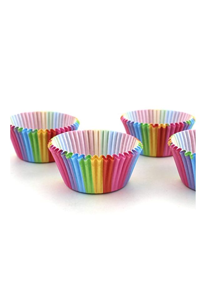 وورم باي مجموعة أكواب خبز ورقية بتصميم قوس قزح مكونة من 300 قطعة - Image 3