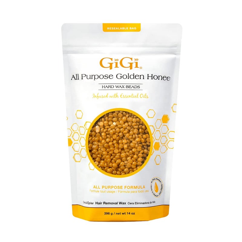 GiGi Hard Wax Beads, Golden Honee All Purpose Hair Removal Wax, no strip needed, 14 oz - Image 1