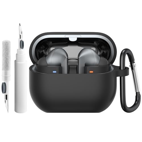 Tobfit Case for Samsung Galaxy Buds 3 Pro/ 3 TWS with Wireless Charging, Powerful Drop Protection, Tough Magnetic Cover with Cleaning kit and Keychain for Galaxy Buds 3 Pro- Clear - Image 1