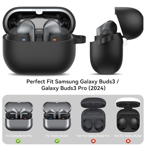 Tobfit Case for Samsung Galaxy Buds 3 Pro/ 3 TWS with Wireless Charging, Powerful Drop Protection, Tough Magnetic Cover with Cleaning kit and Keychain for Galaxy Buds 3 Pro- Clear - Image 3