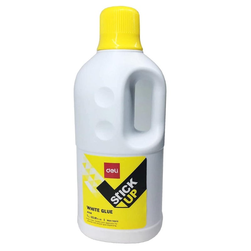 Deli White Glue, 1L - Non-Toxic Craft Adhesive - Image 2