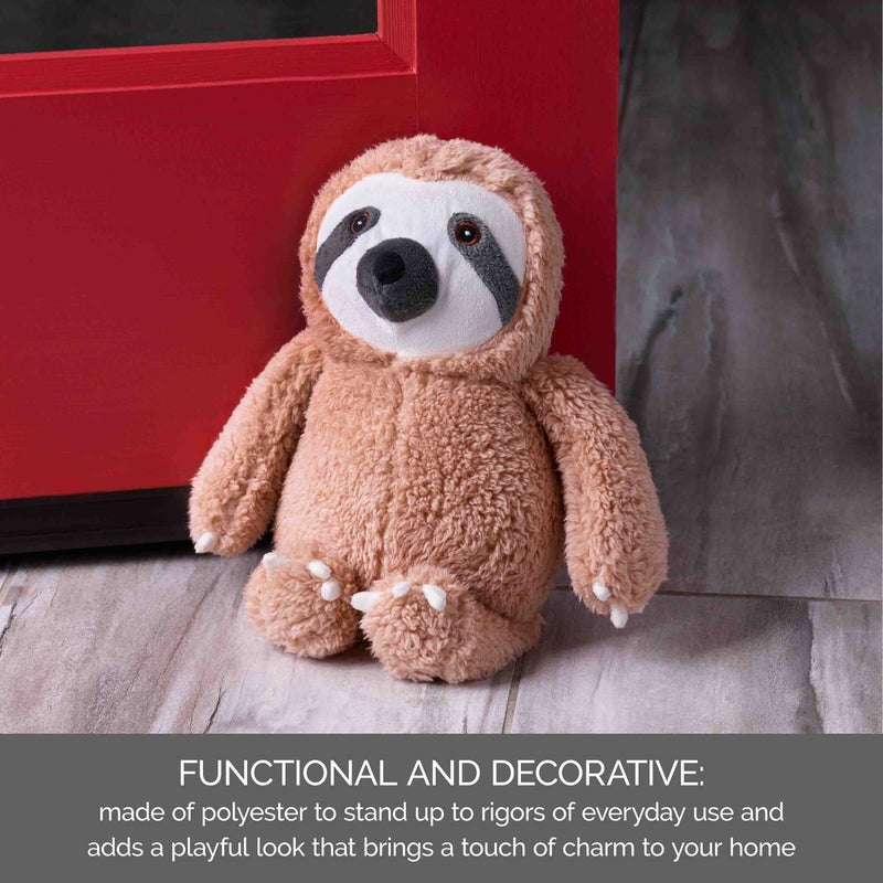 Elements 5x5x8.27 Inch Brown Sloth Weighted Fabric Door Stopper - Image 4