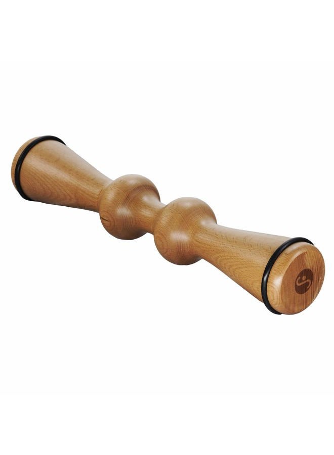 Body Back أسطوانة ظهر خشبية، ممدد ومحاذي العمود الفقري، أسطوانة ما، مكسر الظهر لتخفيف آلام الظهر واستعادة العضلات، مدلك ظهر يدوي، أداة تدليك علاجية خشبية (15 بوصة) - Image 1